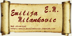 Emilija Milanković vizit kartica